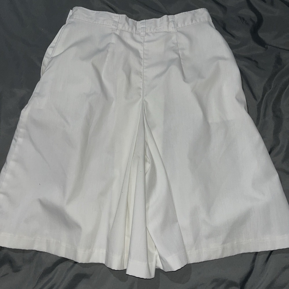 Haband For Her Pants Womens White Wide Leg Culottes Crop Drapey Size 14P Pockets - Picture 10 of 12